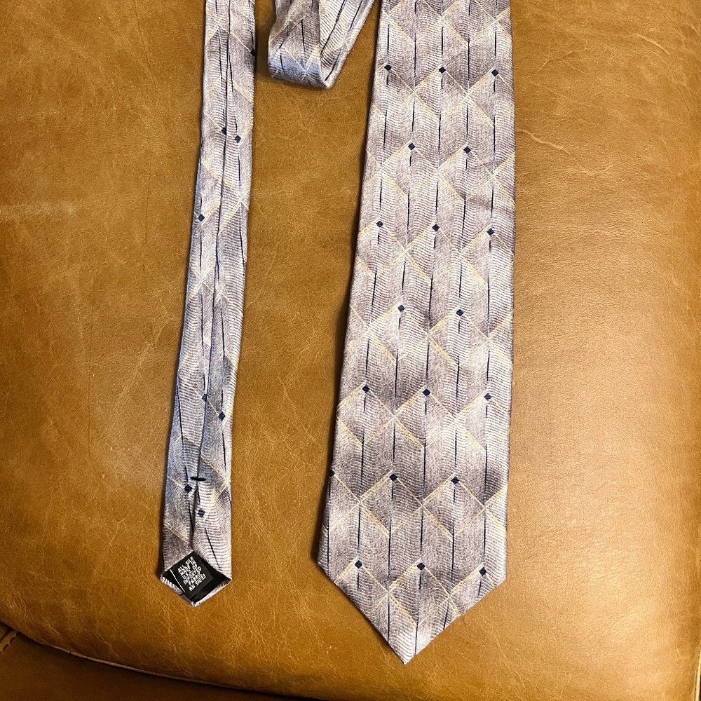 Multi color silver Classic Fit tie